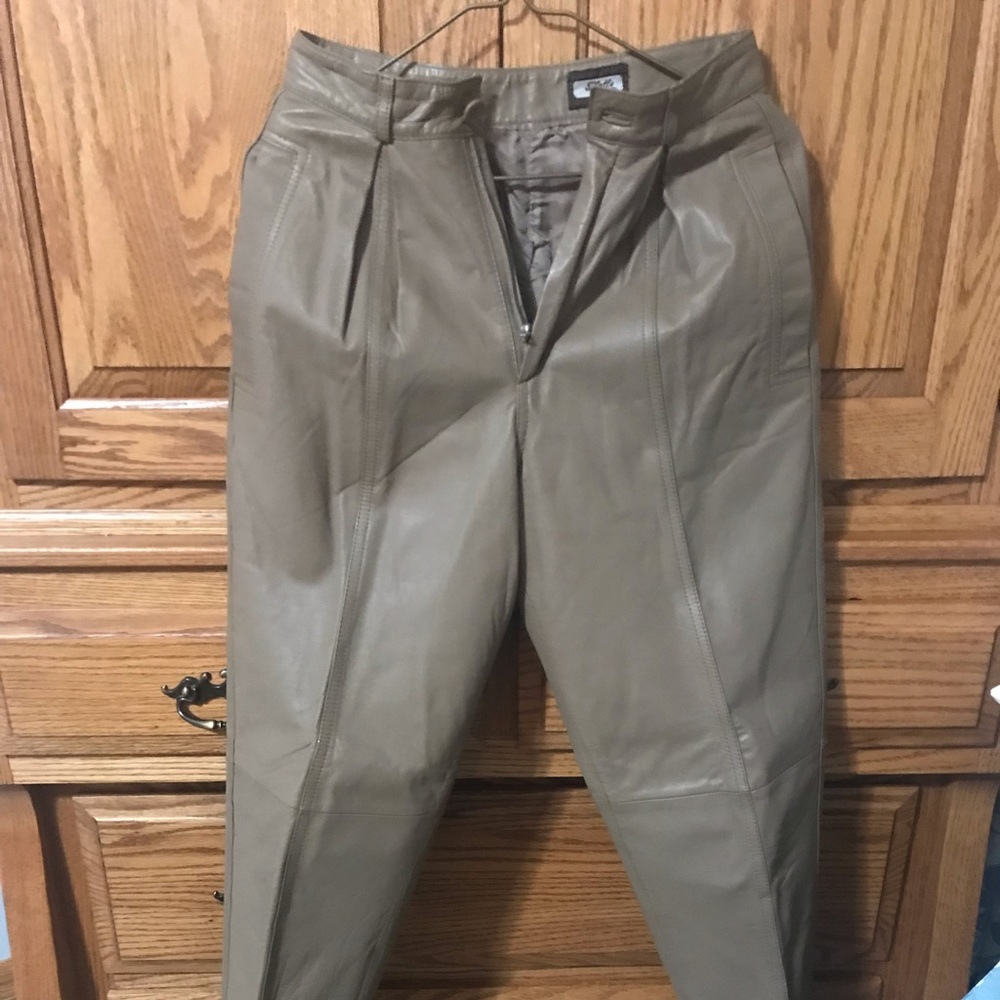 Vintage Toffee colored 100% Leather Pants 4P